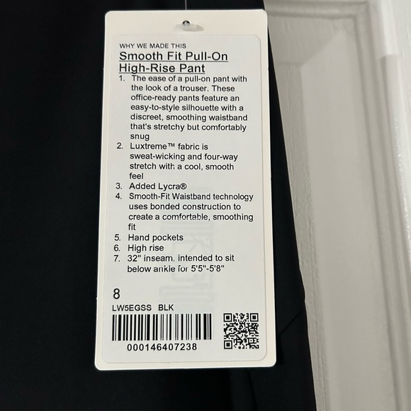 lululemon smooth fit pull on high rise pant - Picture 2 of 4